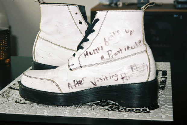 Spring/Summer 2018 “Henri’s Last Chance” Bottes En Cuir Hand-Drawn by Henri Alexander Levy