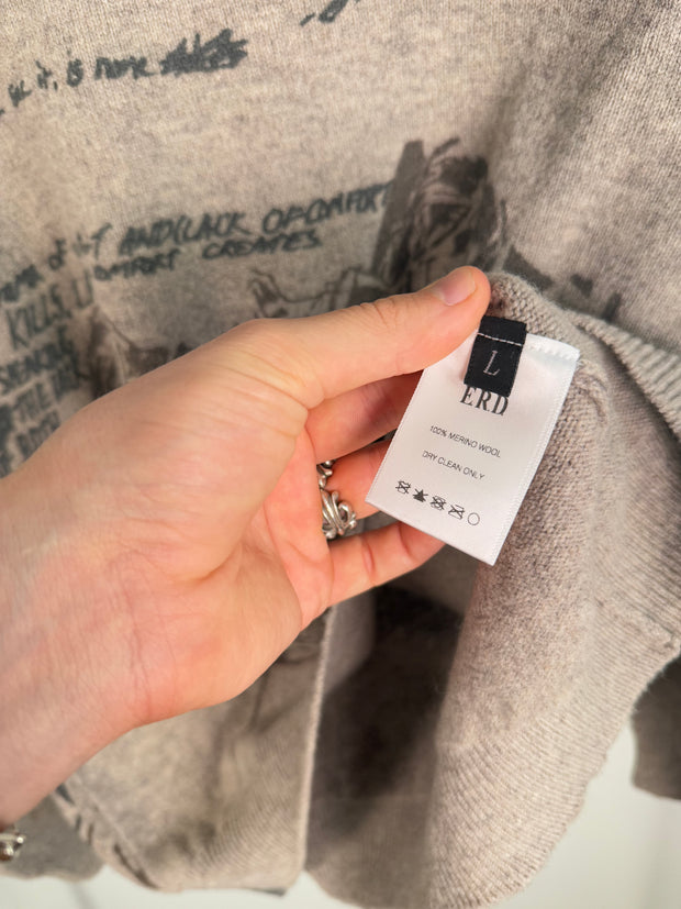 RARE FALL/WINTER 2021 “DRAMA OF OPIUM” MERINO WOOL SWEATER