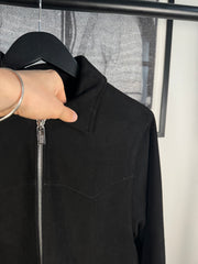 ICONIC FALL/WINTER 2023 SILK LINED LAMBSKIN SUEDE WESTERN JACKET