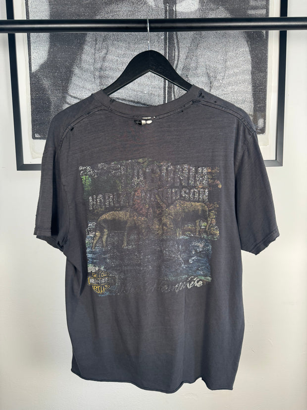 90'S THRASHED & FADED "UNLEASH THE POWER" HARLEY DAVIDSON SHIRT