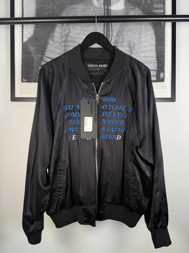 THE LAST BRAND NEW w/ TAGS ICONIC PRE-SPRING 2017 "GERMS" SILK BOMBER
