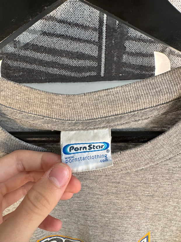 ICONIC PORN STAR SKATEBOARDS 90s GREY / YELLOW LOGO SHIRT