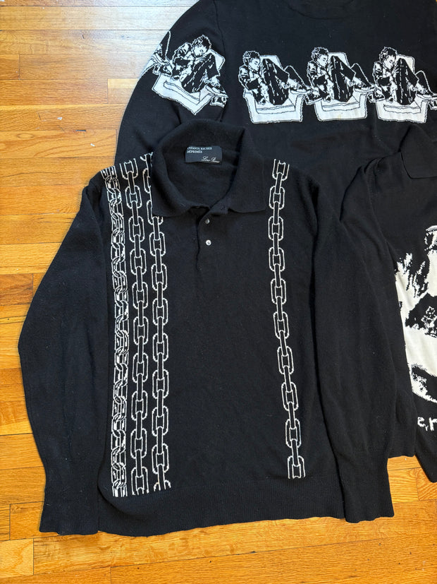 ULTIMATE GRAIL LORO PIANA SPRING/SUMMER 2018 WOOL CHAIN KNIT SWEATER