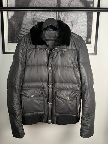 ULTIMATE GRAIL EARLY 2000's MINK COLLAR WAXED COTTON UTILITY JACKET