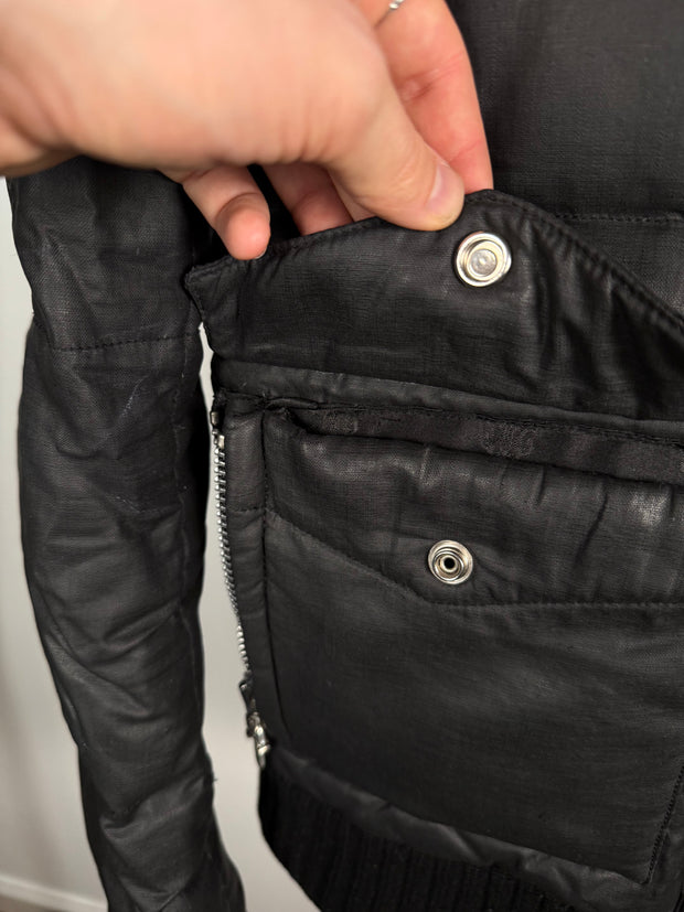 ULTIMATE GRAIL EARLY 2000's MINK COLLAR WAXED COTTON UTILITY JACKET