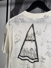 INSANE 80'S ANARCHY GROUPIE-OWNED 50+ SIGNATURE POISON ADIDAS DEF LEPPARD BAND TEE