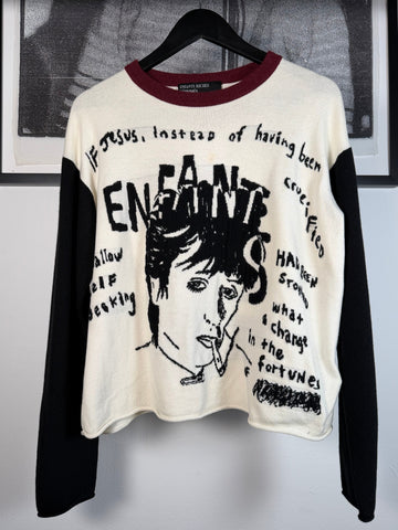 ULTIMATE COLLECTOR'S GRAIL ERD x LORO PIANA FALL/WINTER 2022 "IF JESUS..." MERINO WOOL & CASHMERE SWEATER