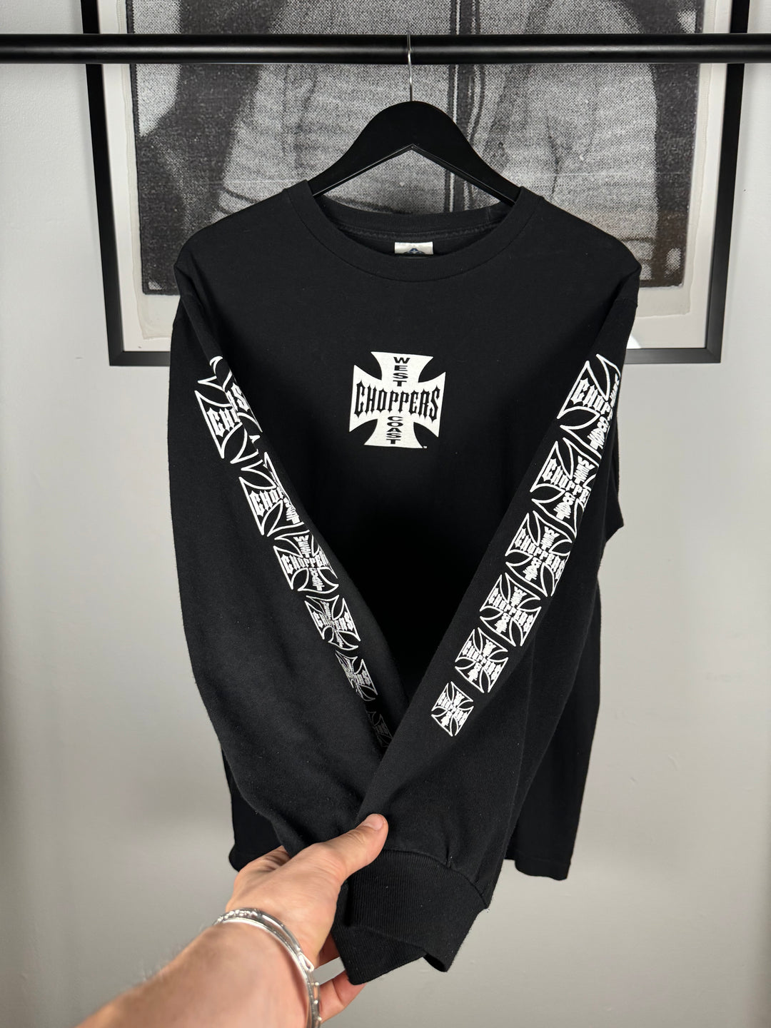 f*e様 00's West Coast Choppers long sleev WCC - OG CROSS LONGSLEEVE - Black – West Coast Choppers