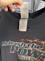 90'S THRASHED & FADED "UNLEASH THE POWER" HARLEY DAVIDSON SHIRT