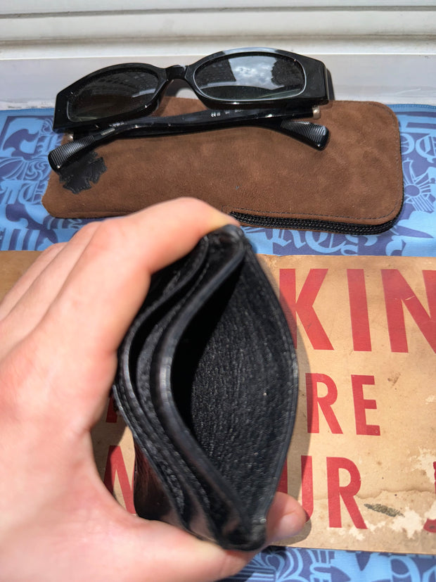 BUTTERY COWHIDE & .925 SILVER CROSS PENDANT CARDHOLDER