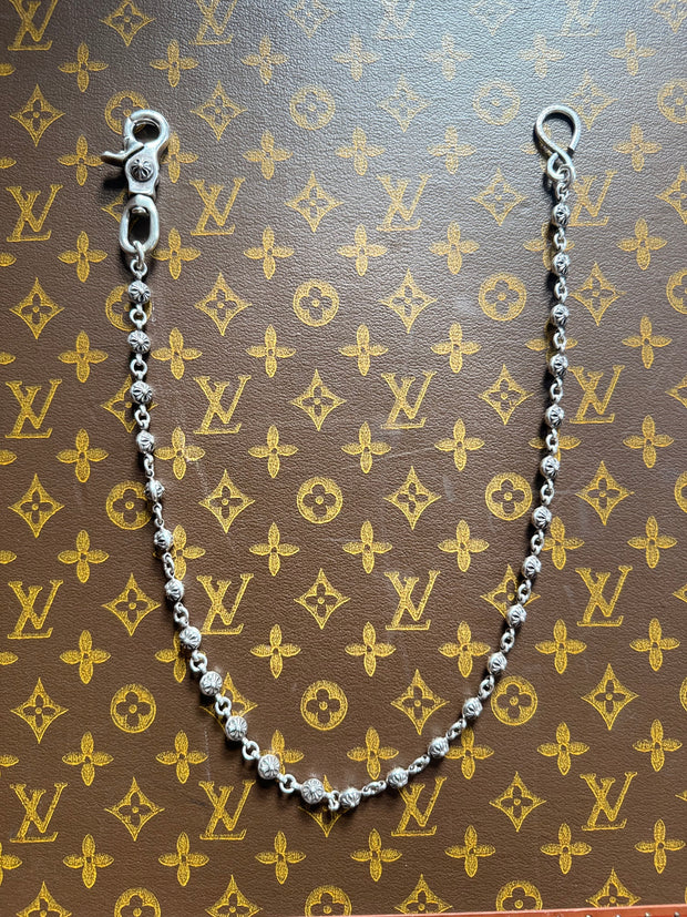 ULTIMATE GRAIL LONGEST SIZE 2022 VIP SPECIAL ORDER 26-LINK CROSS BALL WALLET CHAIN IN .925 SILVER