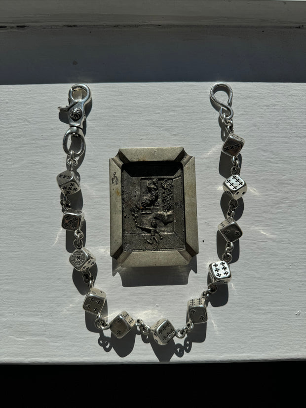 ULTIMATE GRAIL SPECIAL ORDER 18 INCH .925 SILVER "DICE" WALLET CHAIN