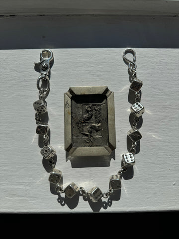 ULTIMATE GRAIL SPECIAL ORDER 18 INCH .925 SILVER "DICE" WALLET CHAIN