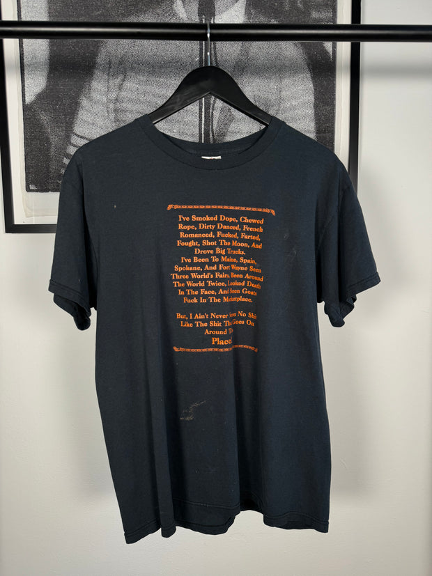 INSANELY VULGAR "SMOKED DOPE / CHEWED ROPE" BIKE SHOP SHIRT