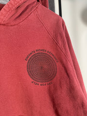 RARE SPRING/SUMMER 2020 MAROON OVER-DYED “CRY FOR HELP” MEGA OVERSIZED HOODIE