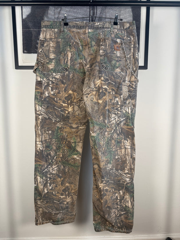 PERFECTLY WORN IN ERD REFERENCE 90s CARHARTT REAL TREE CAMO CARPENTER PANTS