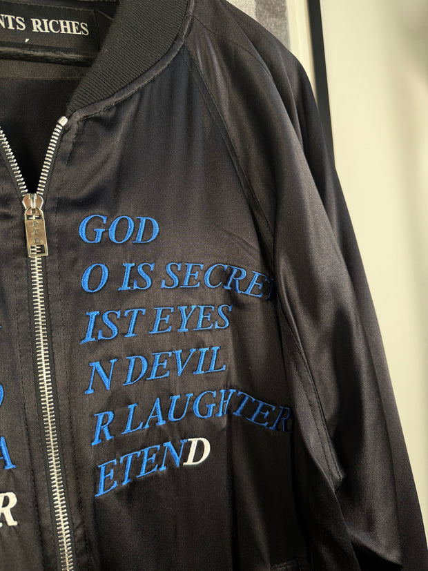 THE LAST BRAND NEW w/ TAGS ICONIC PRE-SPRING 2017 "GERMS" SILK BOMBER