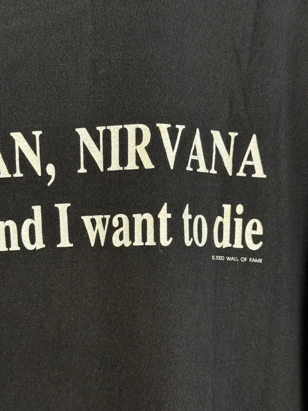 VINTAGE MEXICAN MISSPELLED "KURT COBIAN: I HATE MYSELF AND I WANT TO DIE" SHIRT