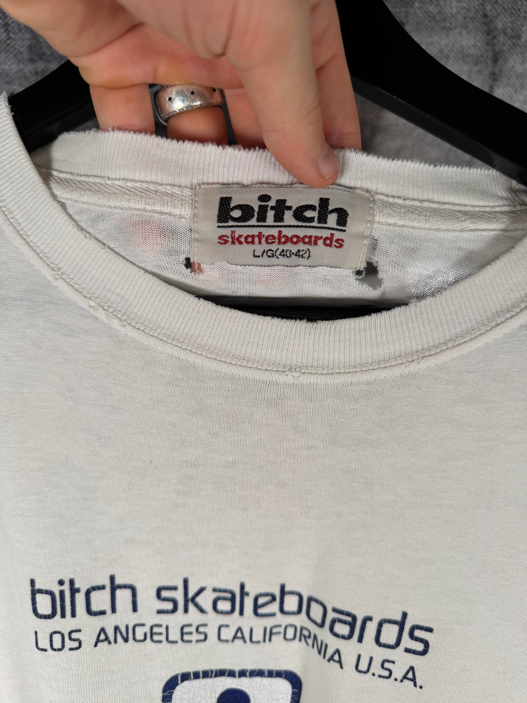 ICONIC 90s BITCH SKATEBOARDS PERFECTLY THRASHED & SEMI-SHEER LOGO