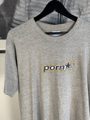 ICONIC PORN STAR SKATEBOARDS 90s GREY / YELLOW LOGO SHIRT