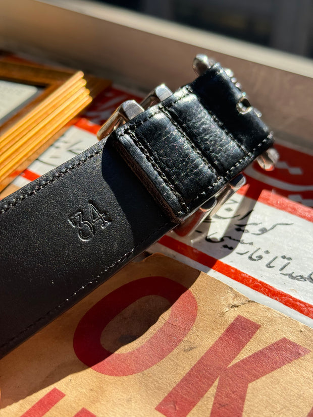 ICONIC 3-PIECE .925 SILVER & COWHIDE ROLLER BELT