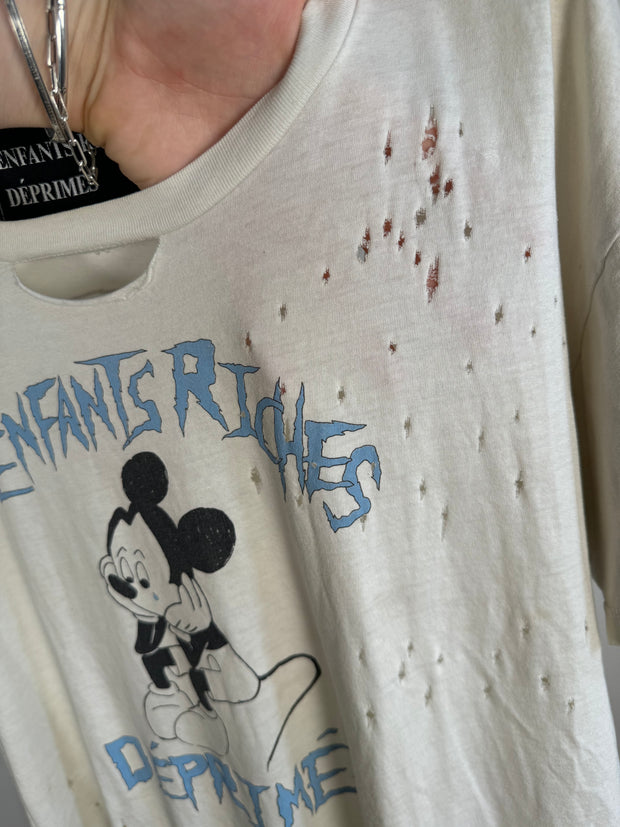 RARE GOLDEN ERA GRAIL 1 OF 25 HAND-DISTRESSED "SAD MICKEY" ANTONIOLI COLLAB SHIRT