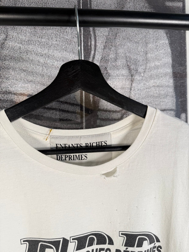 THE LAST BRAND NEW ICONIC SPRING/SUMMER 2016 "ERD" LOGO HAND DISTRESSED SHIRT