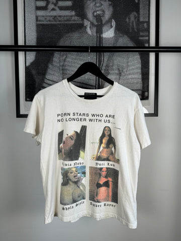 ULTIMATE GRAIL CONTROVERSIAL SPRING/SUMMER 2020 "PORN STARS WHO ARE NO LONGER WITH US / DEAD PORN STARS" SHIRT