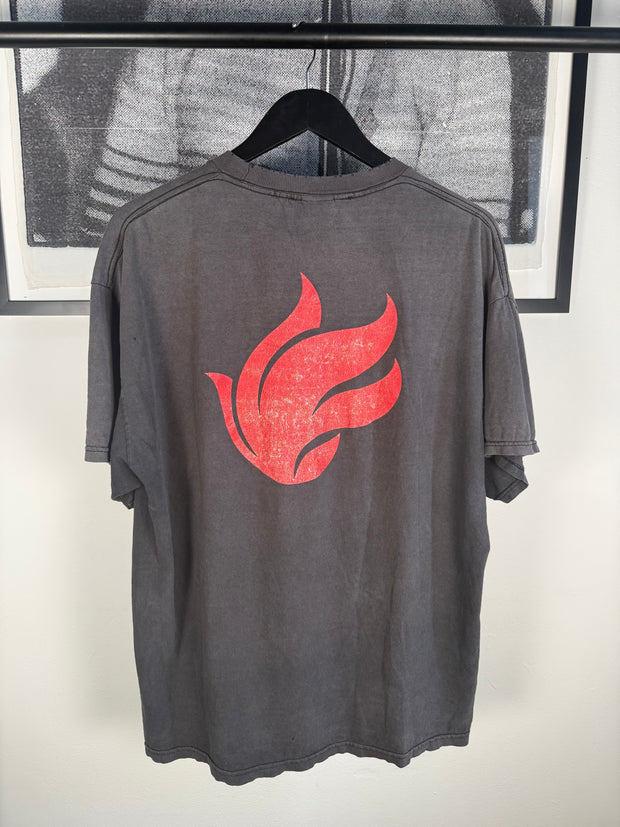 BEAUTIFUL PERFECTLY FADED & UTRA-SOFT OG RAMMSTEIN "BENZIN" FLAME SHIRT