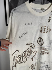INSANE 80'S ANARCHY GROUPIE-OWNED 50+ SIGNATURE POISON ADIDAS DEF LEPPARD BAND TEE