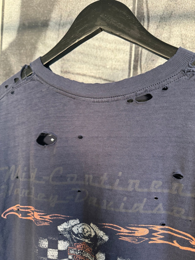 90'S BLOWN OUT HARLEY DAVIDSON WICHITA EAGLE SHIRT