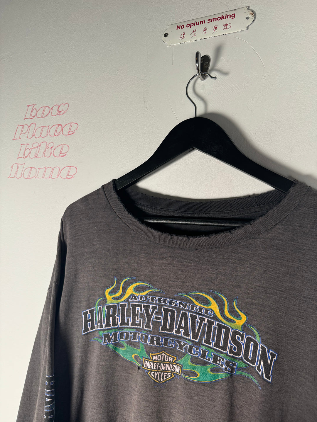 THRASHED 90'S HARLEY DAVIDSON ULTRA-FADED CYBER BLUE GREEN FLAME