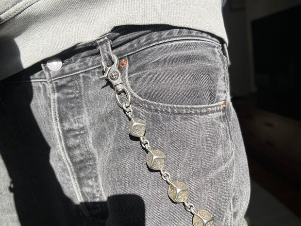 ULTIMATE GRAIL SPECIAL ORDER 18 INCH .925 SILVER "DICE" WALLET CHAIN