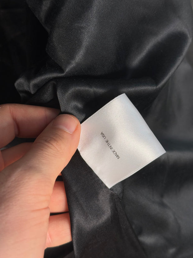 ULTIMATE GRAIL 2020 MADE-TO-ORDER EDITION NOIRE SILK LINED ERD ROSES JACKET EN CUIR