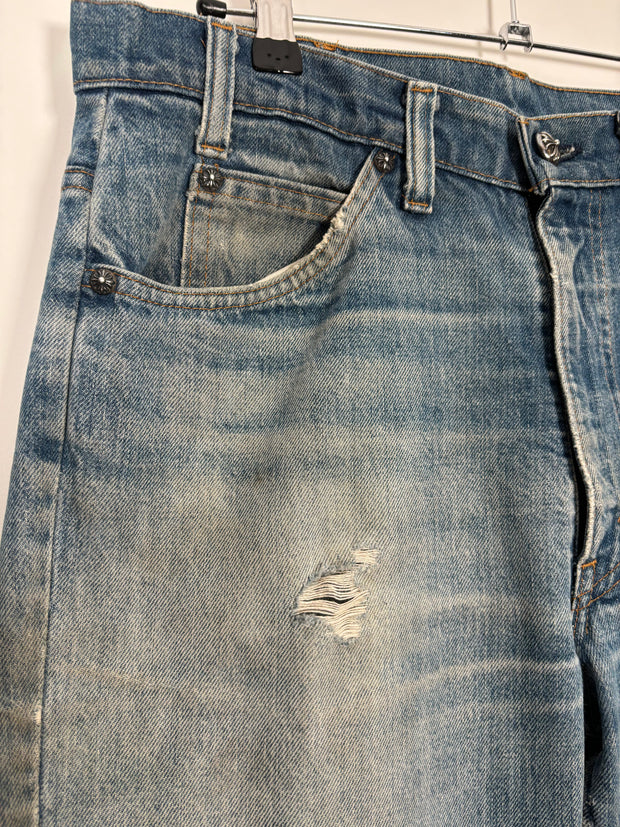 Vintage 90s Japan Exclusive Suede and Calf Leather Cross-Patch Denim (1 of 50)