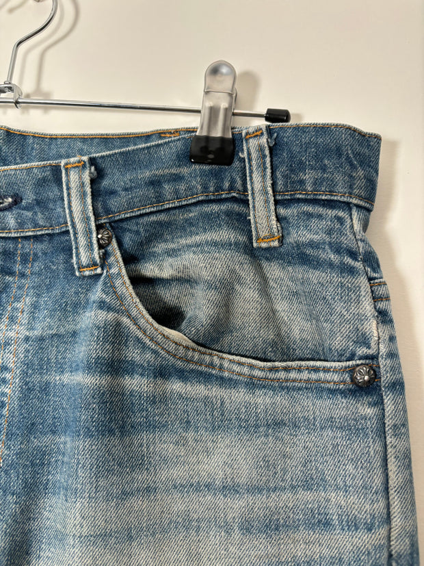 Vintage 90s Japan Exclusive Suede and Calf Leather Cross-Patch Denim (1 of 50)