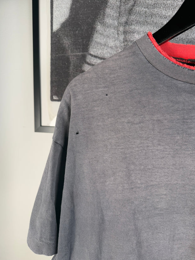 90’s INSANE THRASHED & FADED DOUBLE COLLAR “WINSTON RACING” POCKET SHIRT
