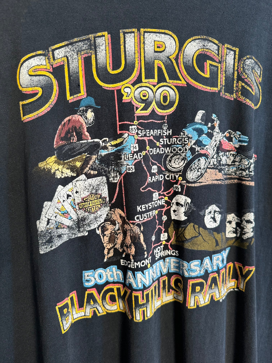 Vintage 90s Harley Davidson Black Hills Rally Sturgis T