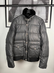 ULTIMATE GRAIL EARLY 2000's MINK COLLAR WAXED COTTON UTILITY JACKET