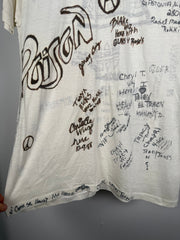 INSANE 80'S ANARCHY GROUPIE-OWNED 50+ SIGNATURE POISON ADIDAS DEF LEPPARD BAND TEE