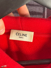 RARE ICONIC FALL/WINTER 2020 CELINE PARIS CASHMERE BLEND LOGO HOODIE