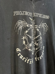 UNBELIEVABLE 2002 DENTAL FLOSS REPAIRED SWEDISH HARDCORE PUNK "PROJECT HOPELESS" SHIRT