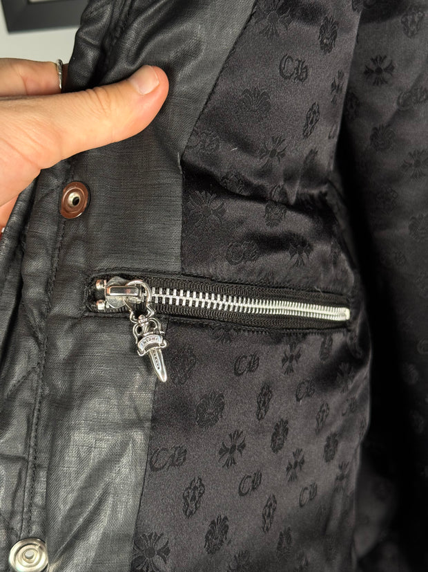 ULTIMATE GRAIL EARLY 2000's MINK COLLAR WAXED COTTON UTILITY JACKET