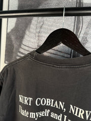 VINTAGE MEXICAN MISSPELLED "KURT COBIAN: I HATE MYSELF AND I WANT TO DIE" SHIRT