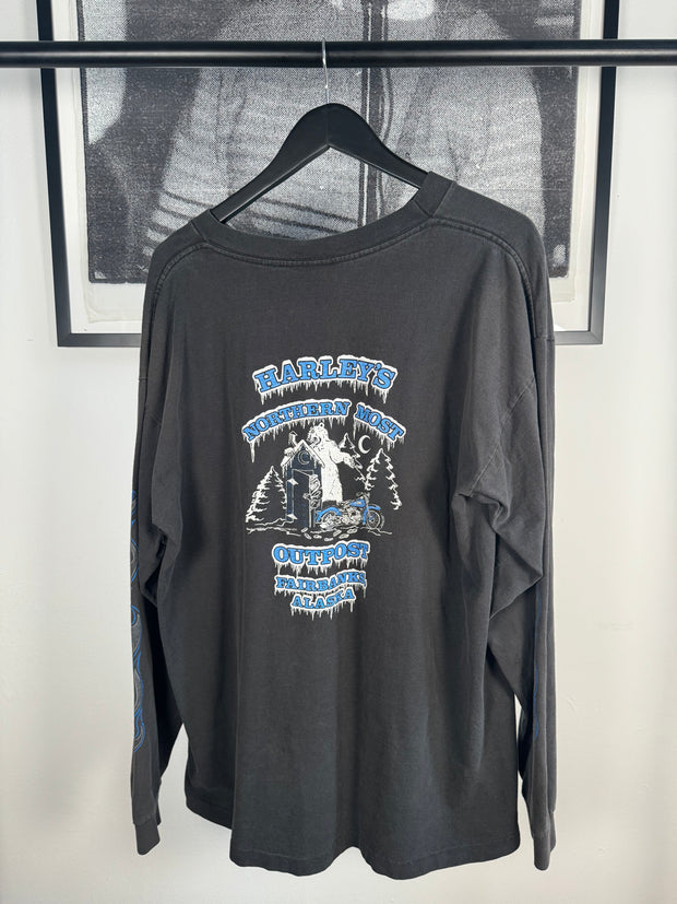 ICONIC CYBER ICE FLAME / EVIL POLAR BEAR HARLEY DAVIDSON ALASKA LONG SLEEVE