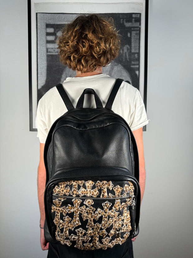 INSANE VIP SPECIAL ORDER 20+ CHEETAH FUR CROSS PATCH CALFSKIN 7TH GRADE BACKPACK w/ .925 SILVER DETAILING
