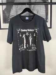 EXTREMELY RARE 90s FADED CHOKING VICTIM "NO GODS / NO MANAGERS" SHIRT