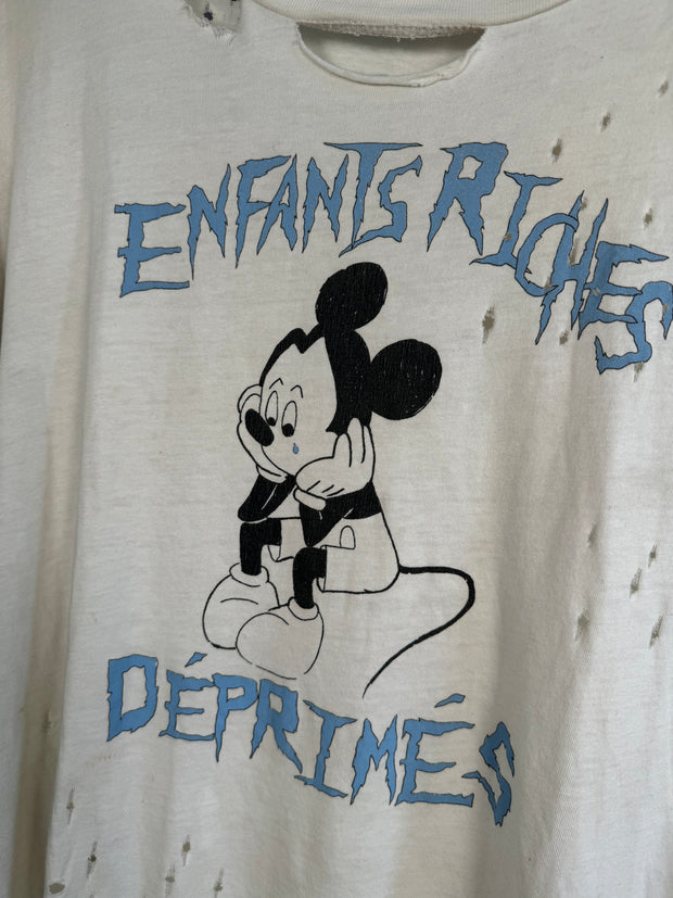 RARE GOLDEN ERA GRAIL 1 OF 25 HAND-DISTRESSED "SAD MICKEY" ANTONIOLI COLLAB SHIRT