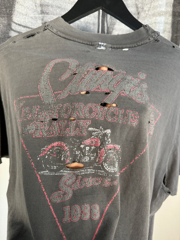 THRASHED "STURGIS SALOON MOTORCYCLE RALLY" SHIRT