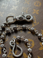 ULTIMATE GRAIL LONGEST SIZE 2022 VIP SPECIAL ORDER 26-LINK CROSS BALL WALLET CHAIN IN .925 SILVER